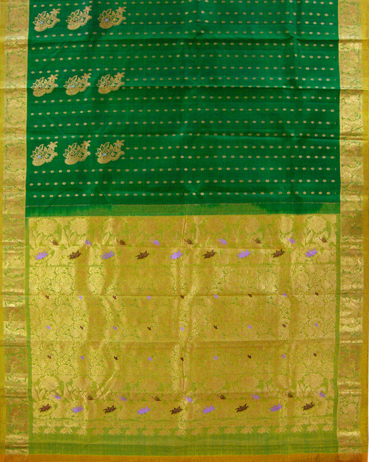 Dharmavaram Kanchi Type Saree Dark Green