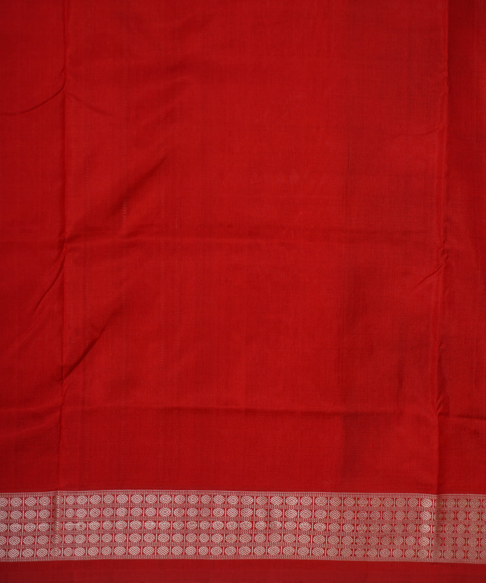 Maroon red silk handwoven pasapalli saree