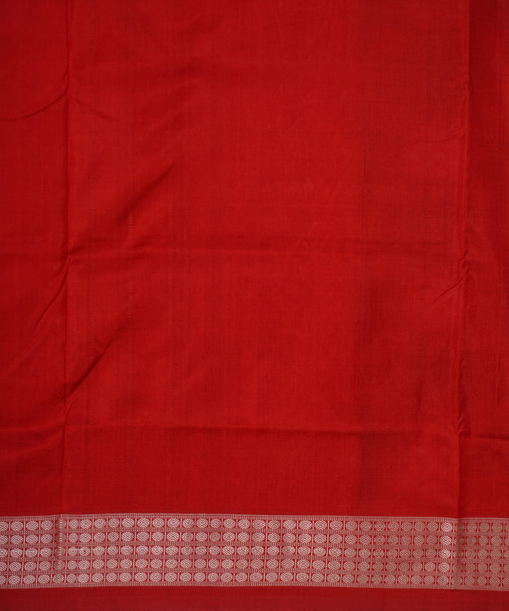 Maroon red silk handwoven pasapalli saree