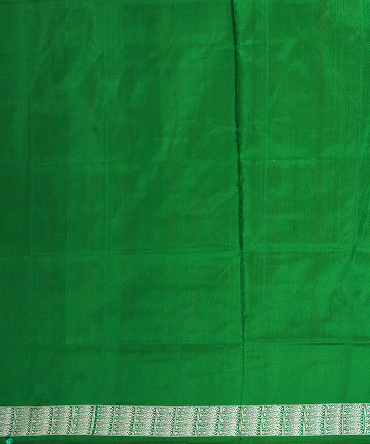Yellow and green silk handloom bomkai saree