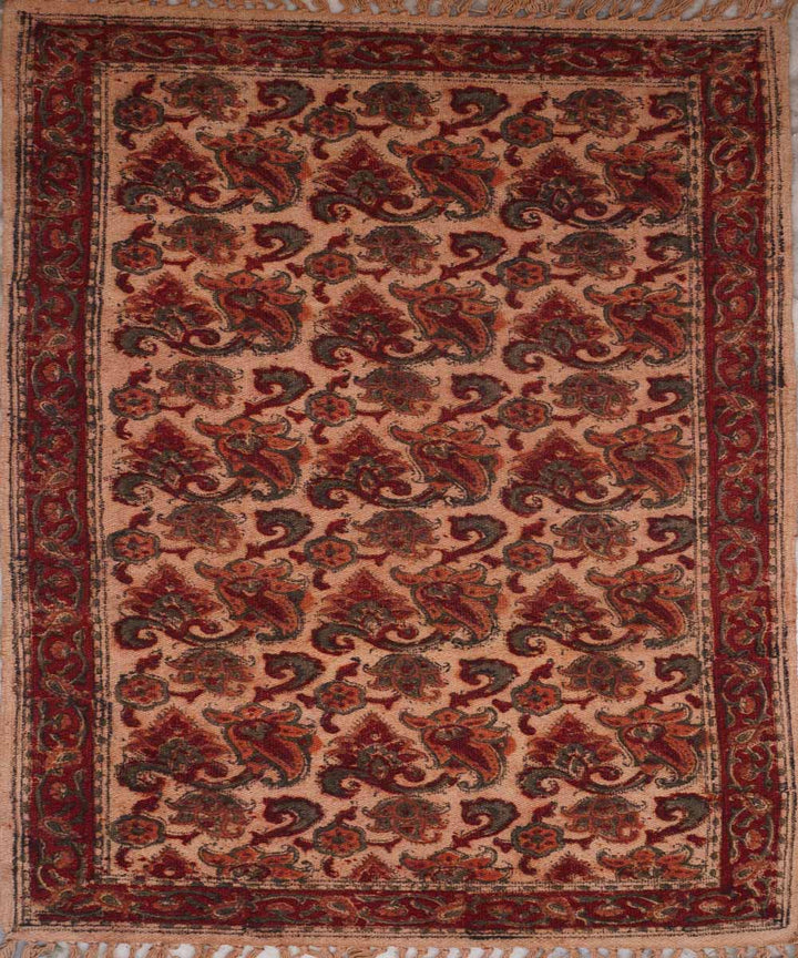 Hand woven multi color warangal kalamkari cotton dhurrie