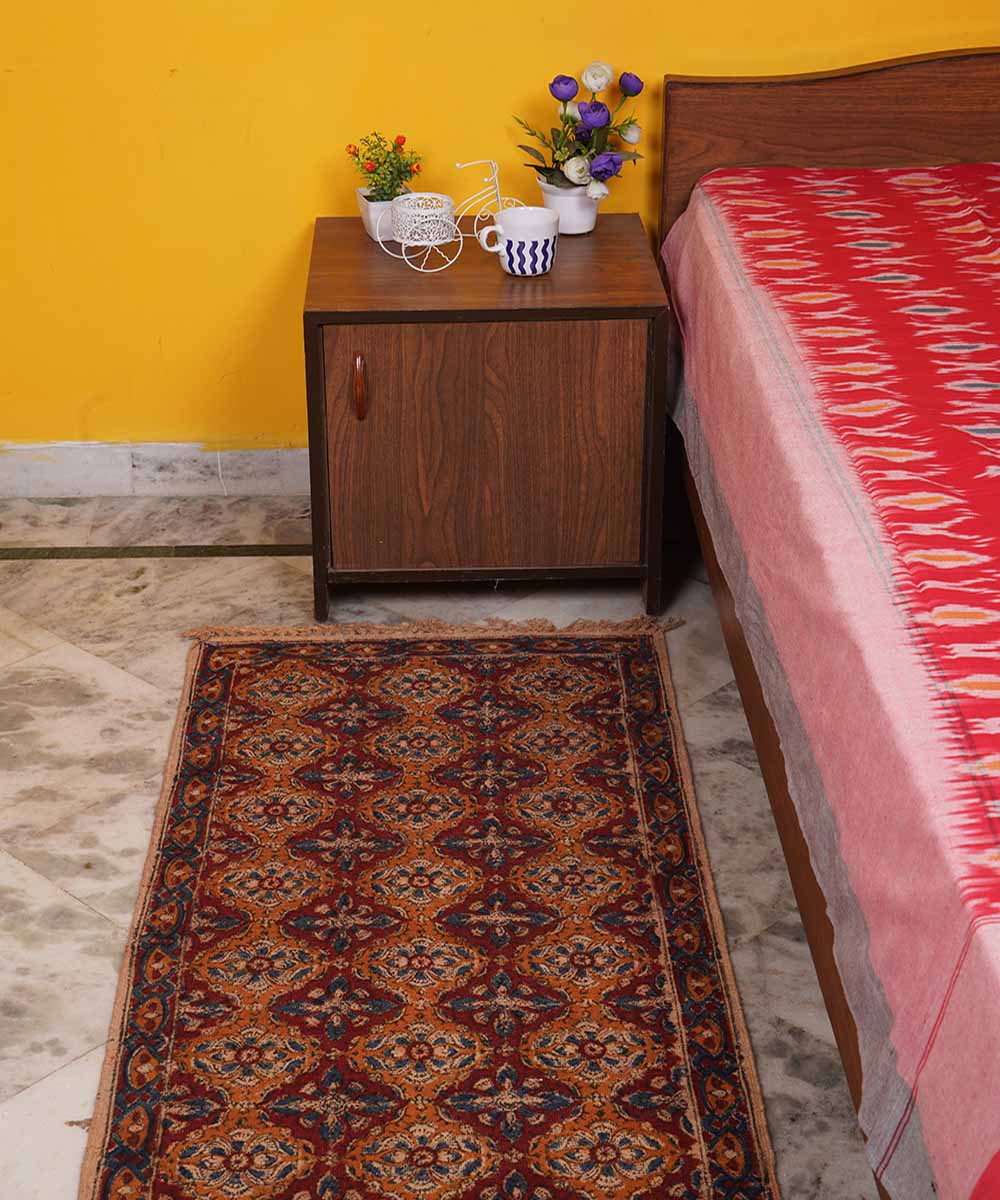 Handloom multicolour warangal kalamkari cotton dhurrie