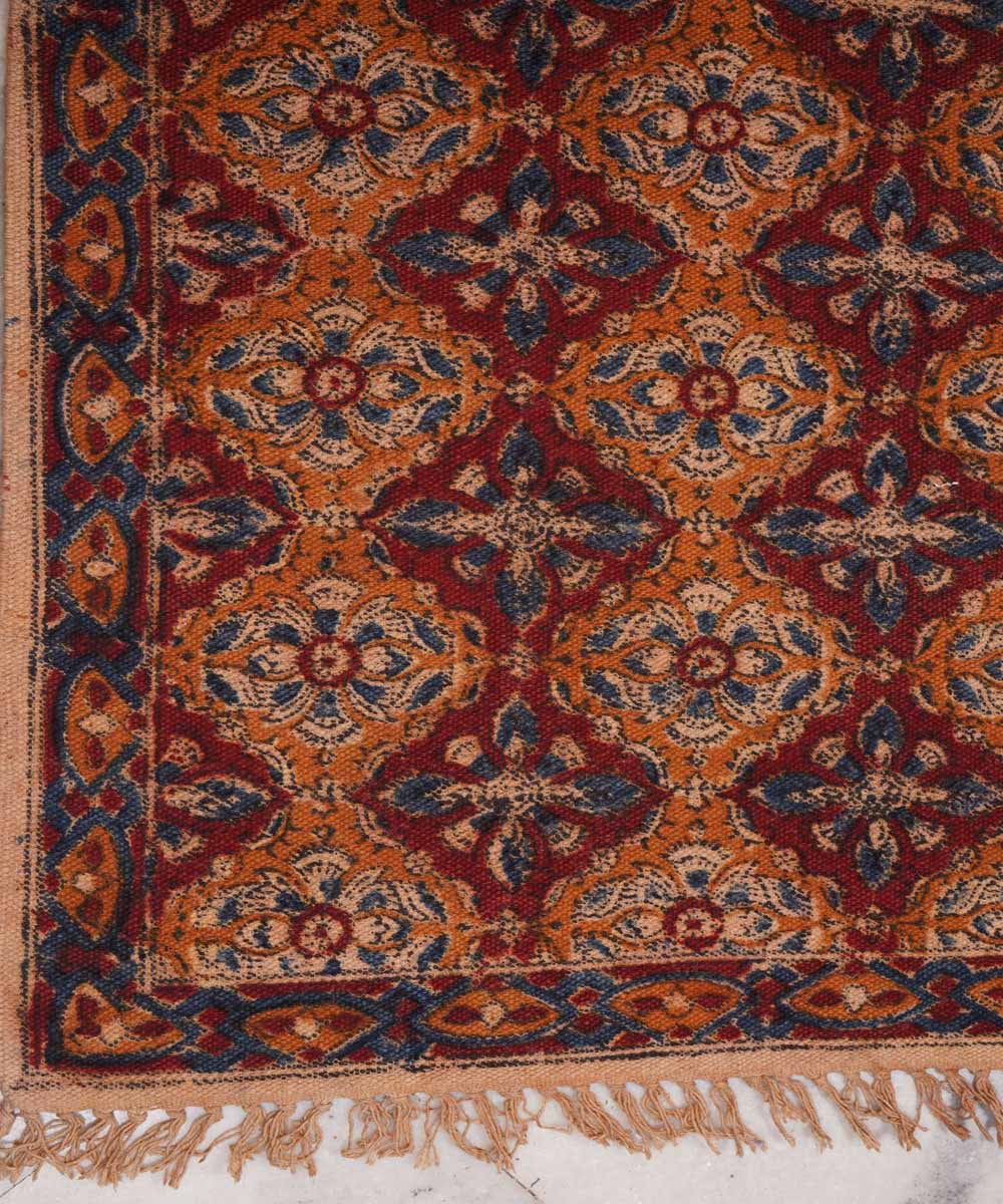 Handloom multicolour warangal kalamkari cotton dhurrie