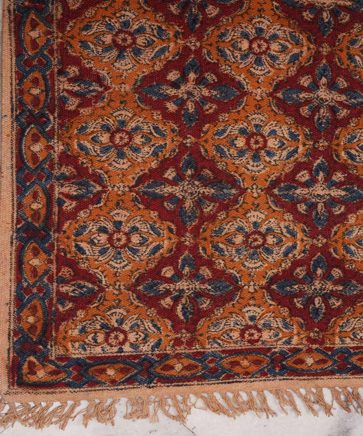 Handloom multicolour warangal kalamkari cotton dhurrie