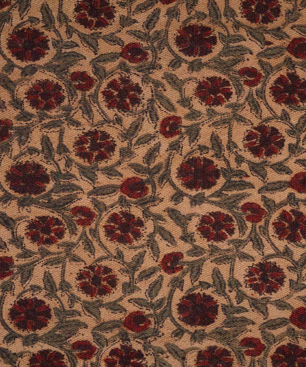Hand loom multicolor warangal kalamkari cotton durrie