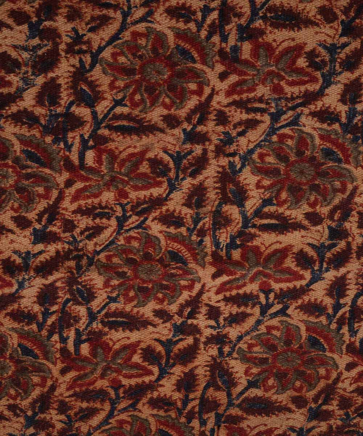 Multicolor handwoven warangal cotton kalamkari durrie