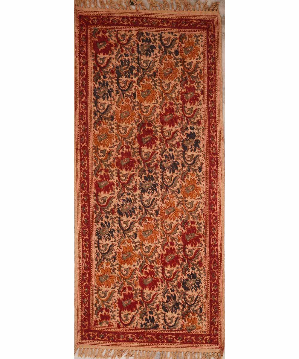 Multi colour handloom warangal cotton kalamkari durrie