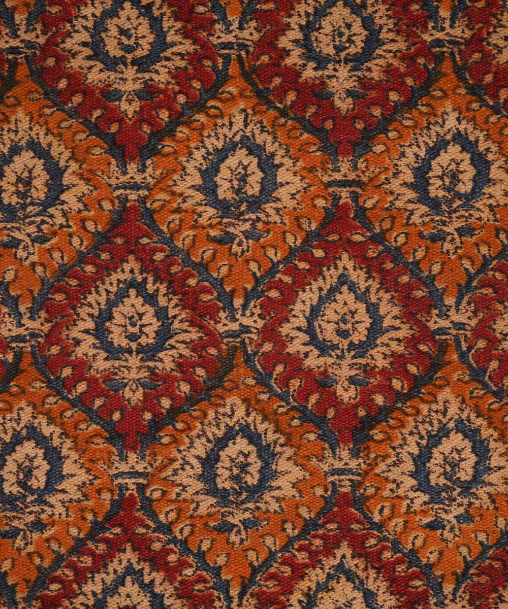 Handwoven multicolor warangal cotton kalamkari durrie
