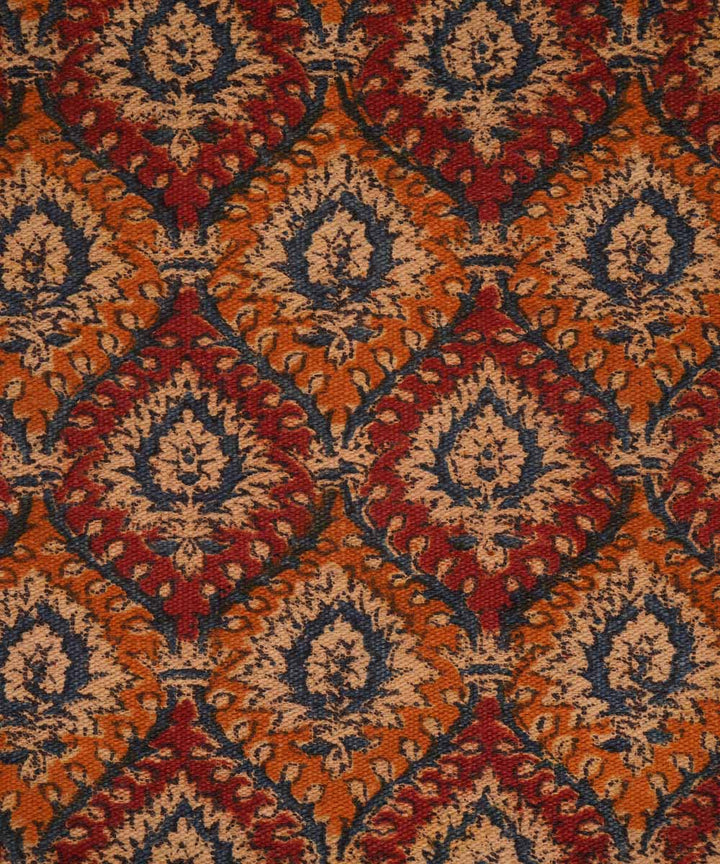 Handwoven multicolor warangal cotton kalamkari durrie