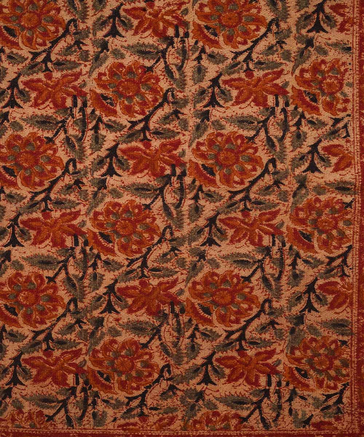 Multi color handwoven warangal kalamkari cotton dhurrie