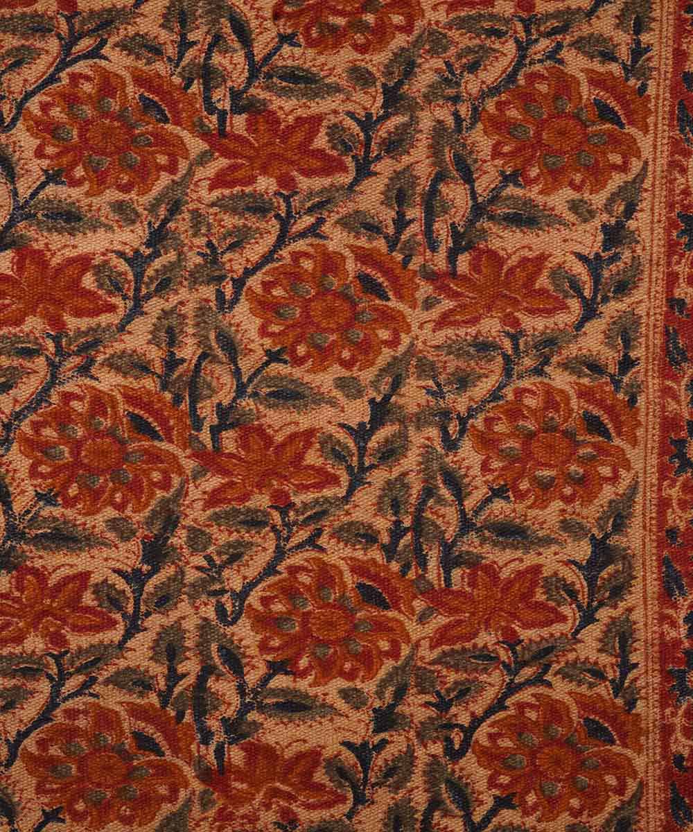 Multicolour handloom warangal kalamkari cotton dhurrie