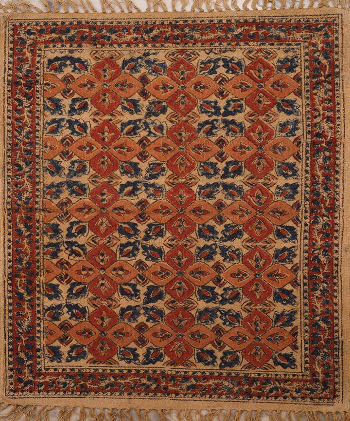 Multi color handloom warangal kalamkari cotton dhurrie