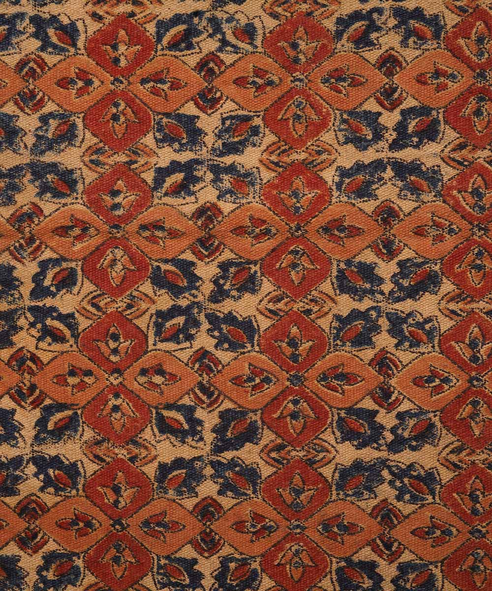 Multi color handloom warangal kalamkari cotton dhurrie