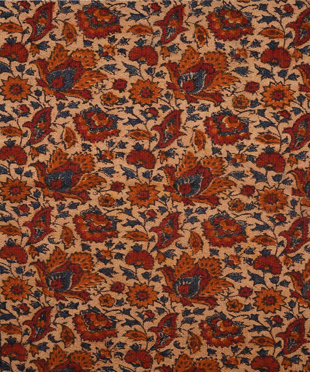 Handloom multicolor warangal kalamkari cotton dhurrie