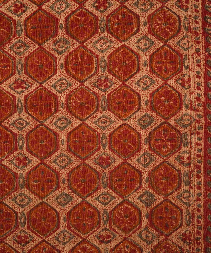 Handloom multi color warangal kalamkari cotton dhurrie