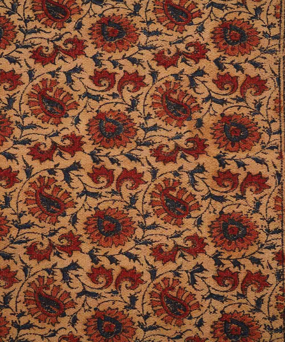 Multicolor handwoven warangal kalamkari cotton durrie