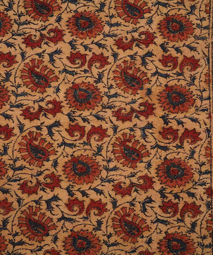 Multicolor handwoven warangal kalamkari cotton durrie
