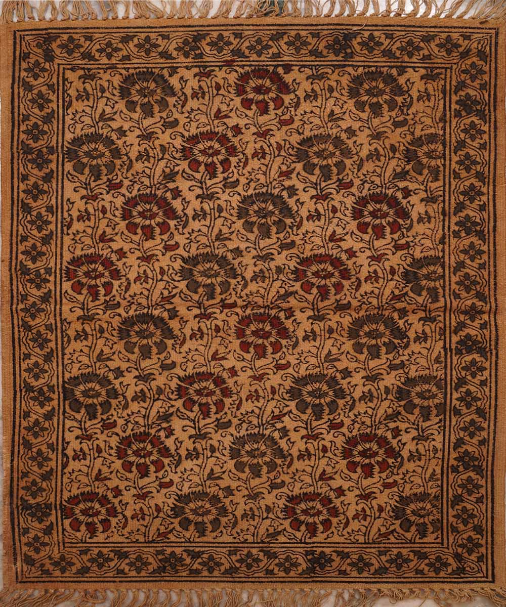 Multicolour handwoven warangal kalamkari cotton durrie