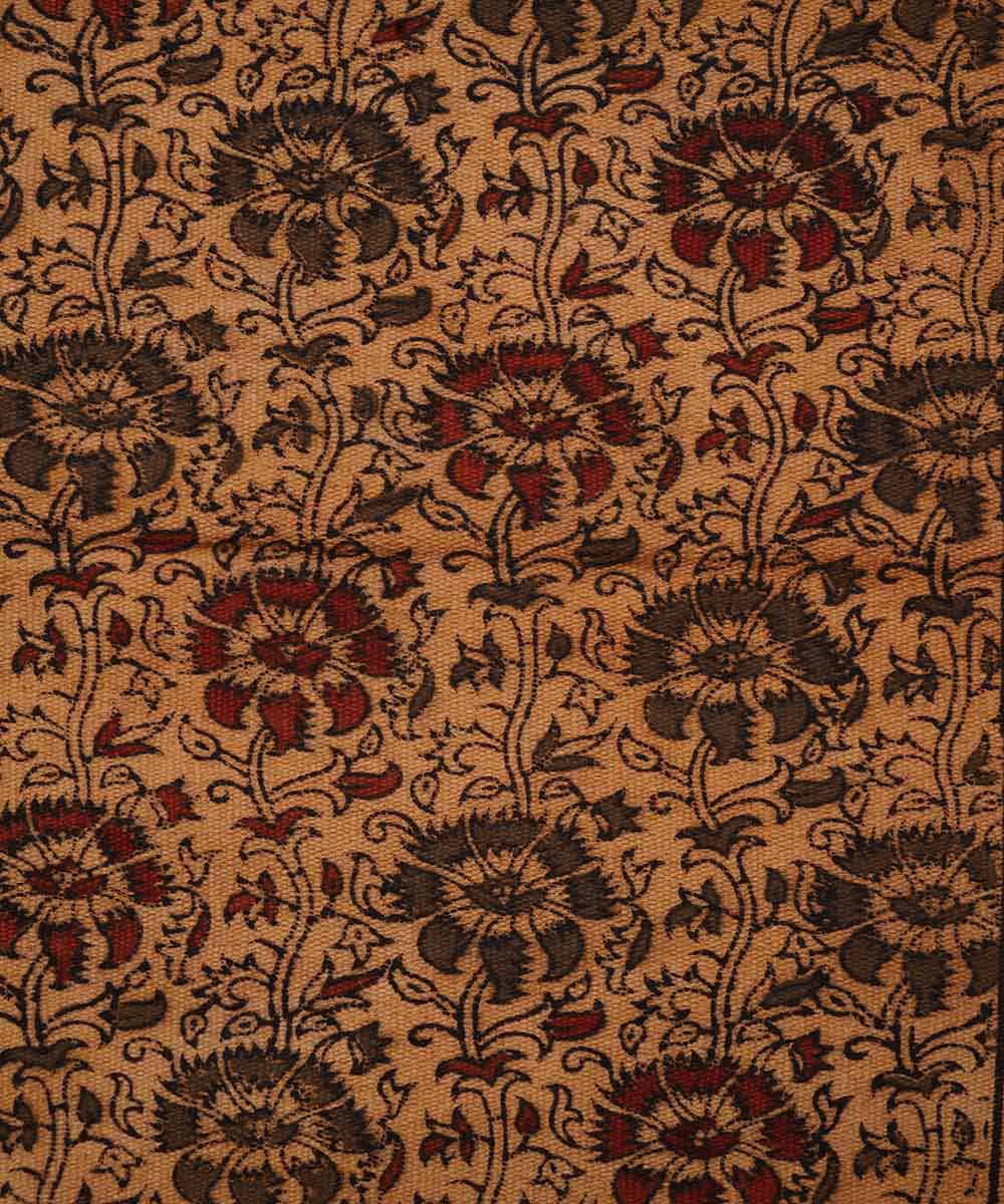 Multicolour handwoven warangal kalamkari cotton durrie
