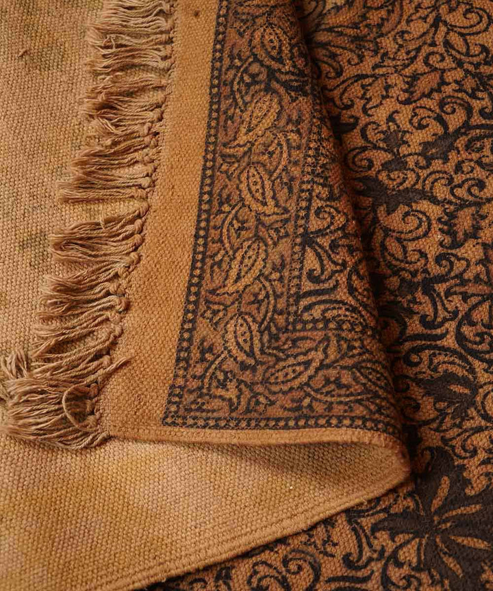 Multi color handwoven warangal cotton kalamkari dhurrie