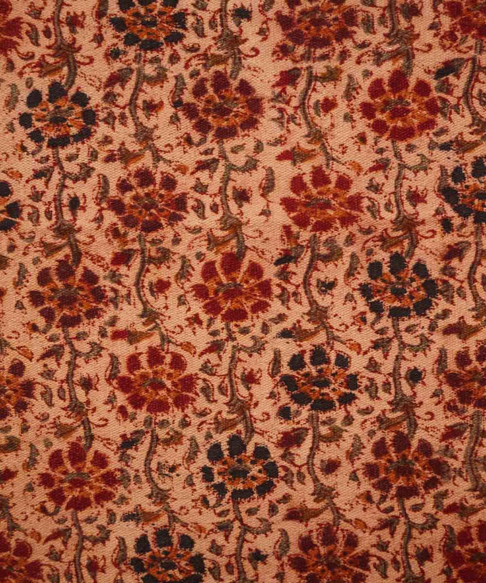 Handwoven multicolour warangal cotton kalamkari dhurrie