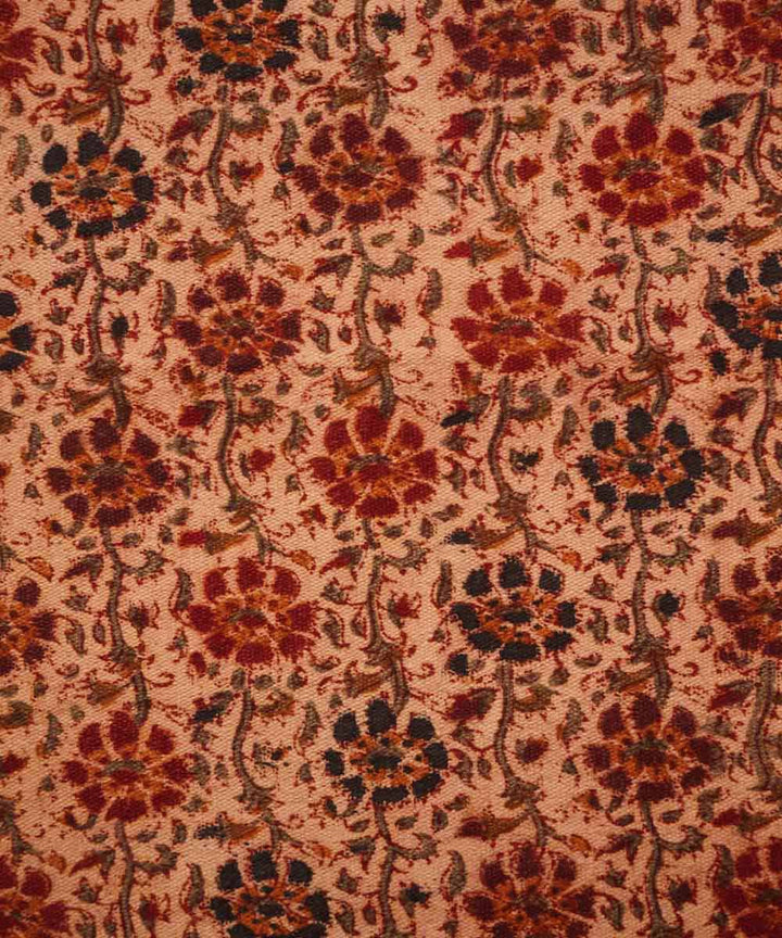 Handwoven multicolour warangal cotton kalamkari dhurrie