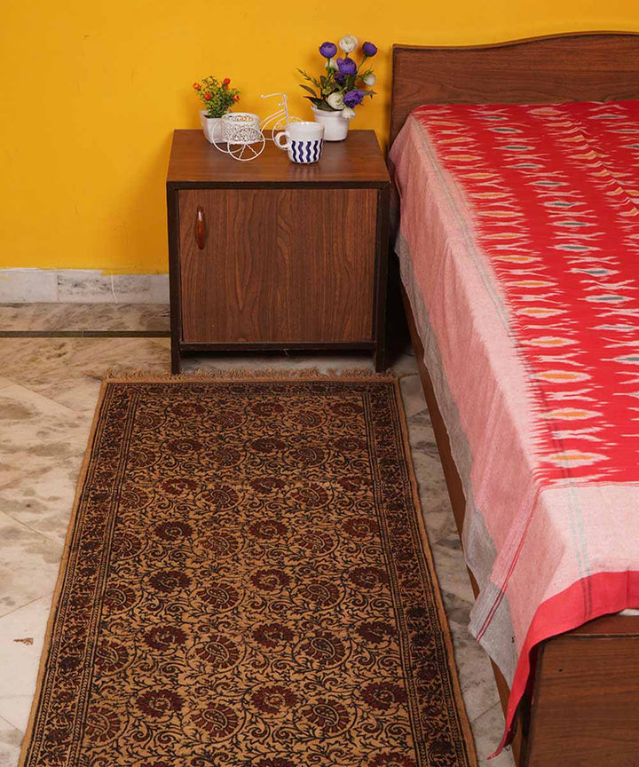 Multicolour handloom warangal cotton kalamkari dhurrie