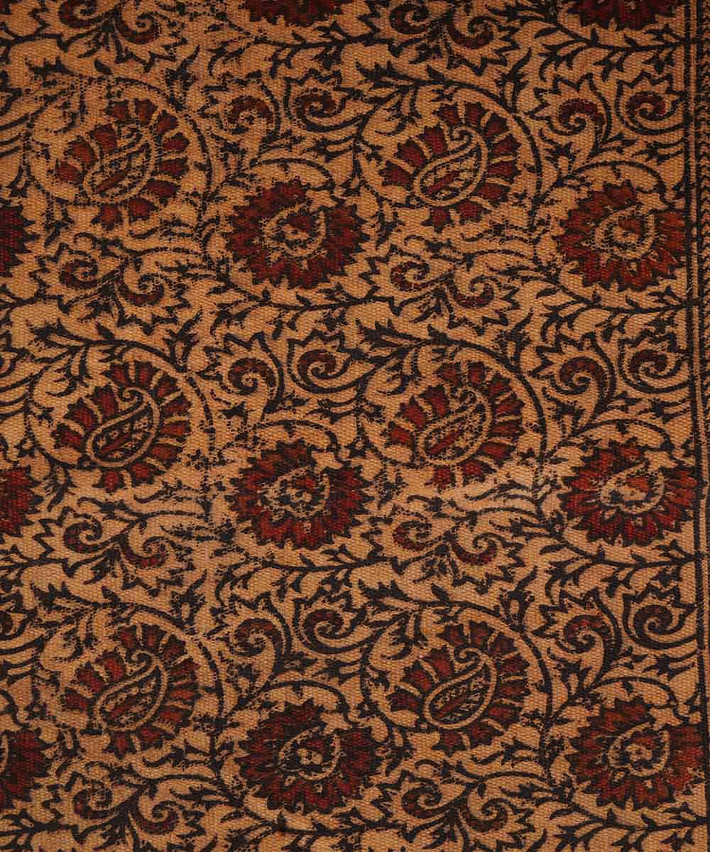 Multicolour handloom warangal cotton kalamkari dhurrie