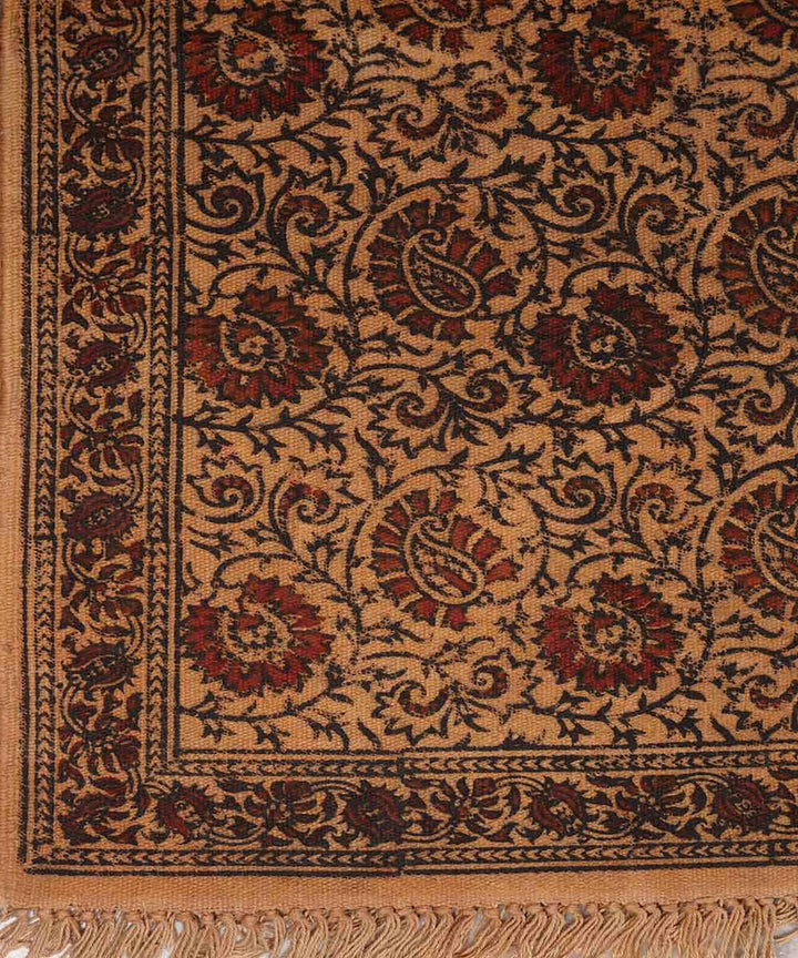 Multicolour handloom warangal cotton kalamkari dhurrie