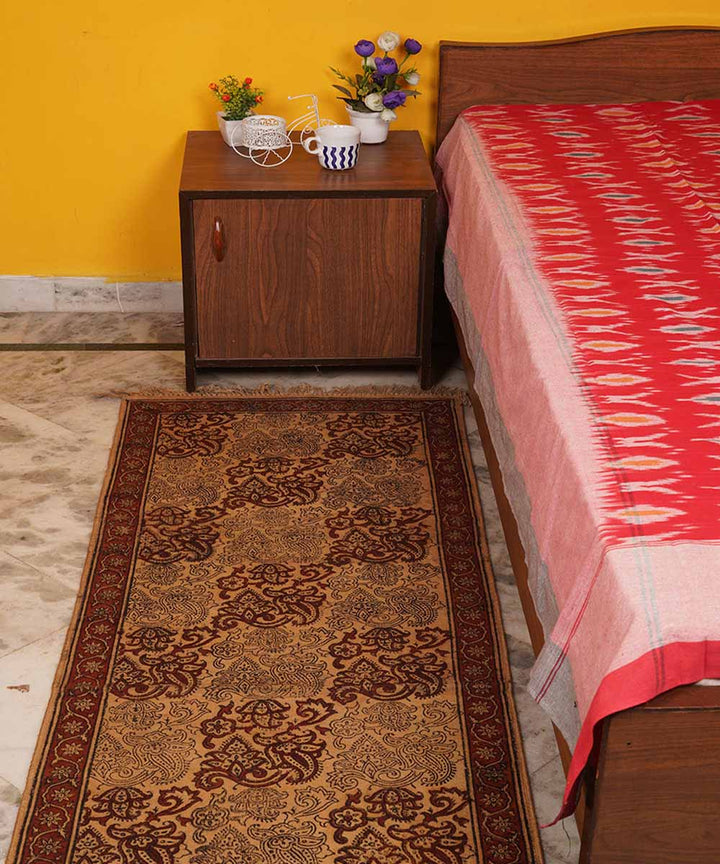 Multi colour handloom warangal cotton kalamkari dhurrie