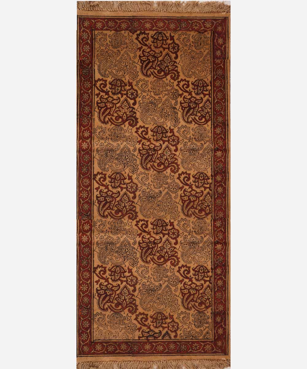 Multi colour handloom warangal cotton kalamkari dhurrie