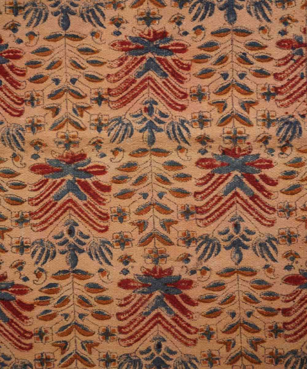 Handloom multi colour warangal cotton kalamkari dhurrie