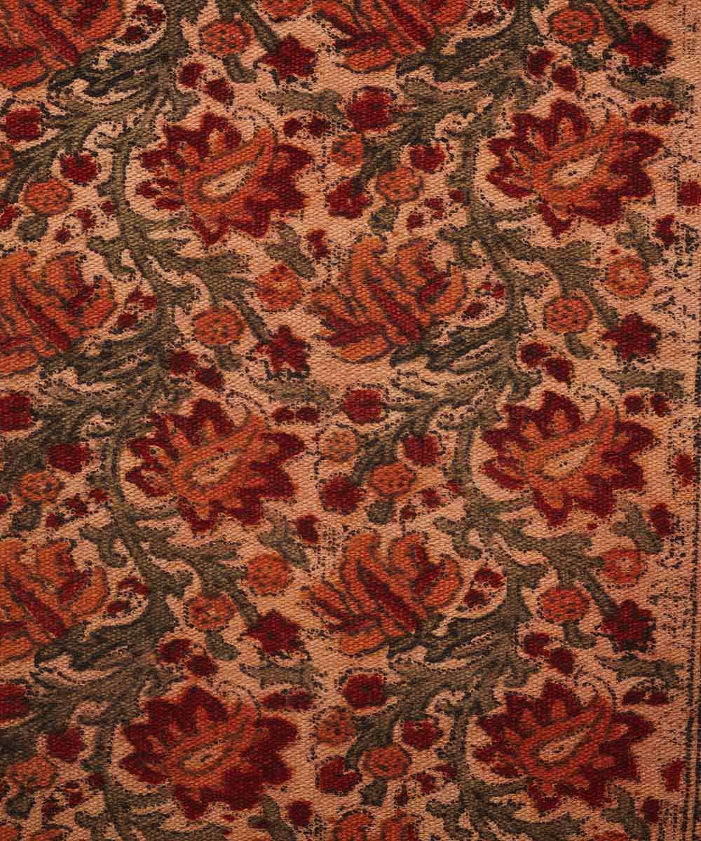 Handwoven multicolor cotton warangal kalamkari durrie