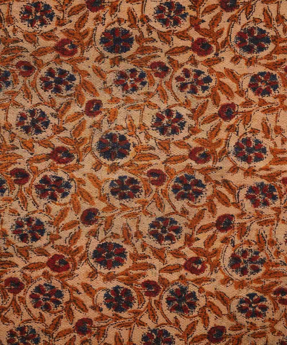 Handwoven multicolour cotton warangal kalamkari durrie