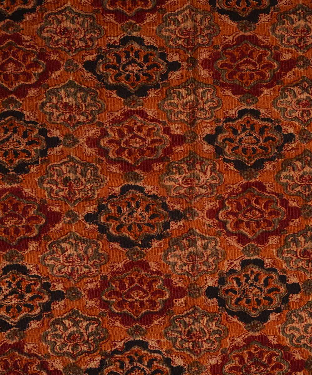 Handwoven multi color kalamkari warangal cotton durrie