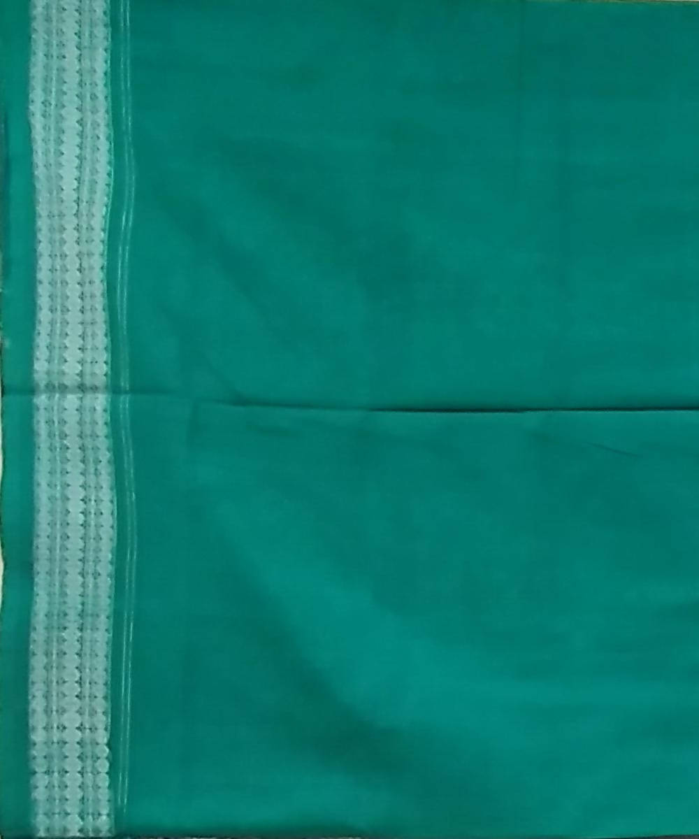 Light grey blue handwoven cotton sambalpuri saree