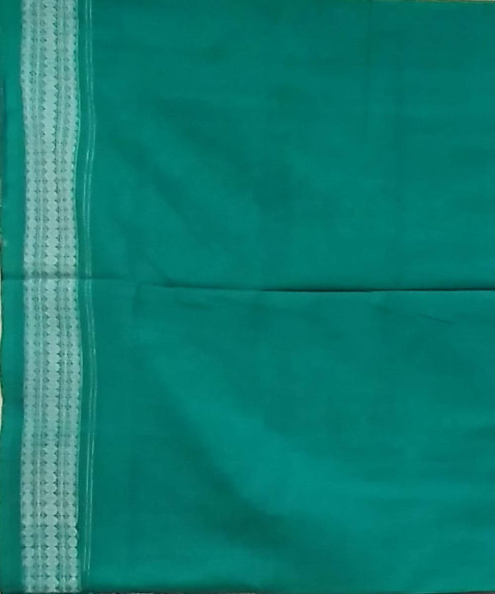 Light grey blue handwoven cotton sambalpuri saree