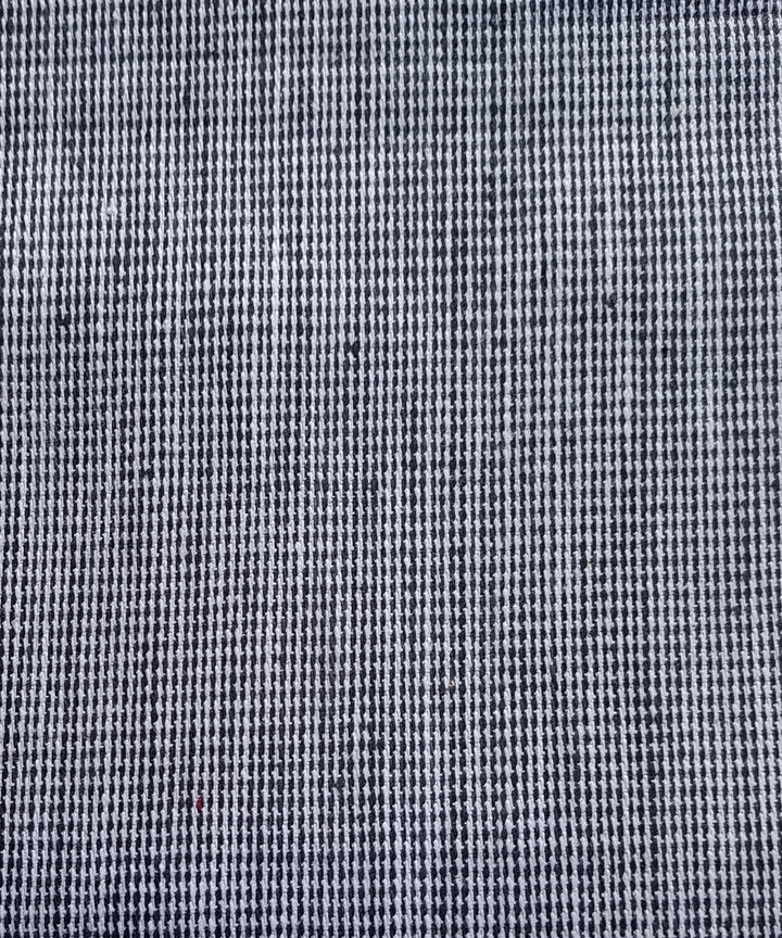 2.5 m Black white handspun handloom stripe cotton kurta material