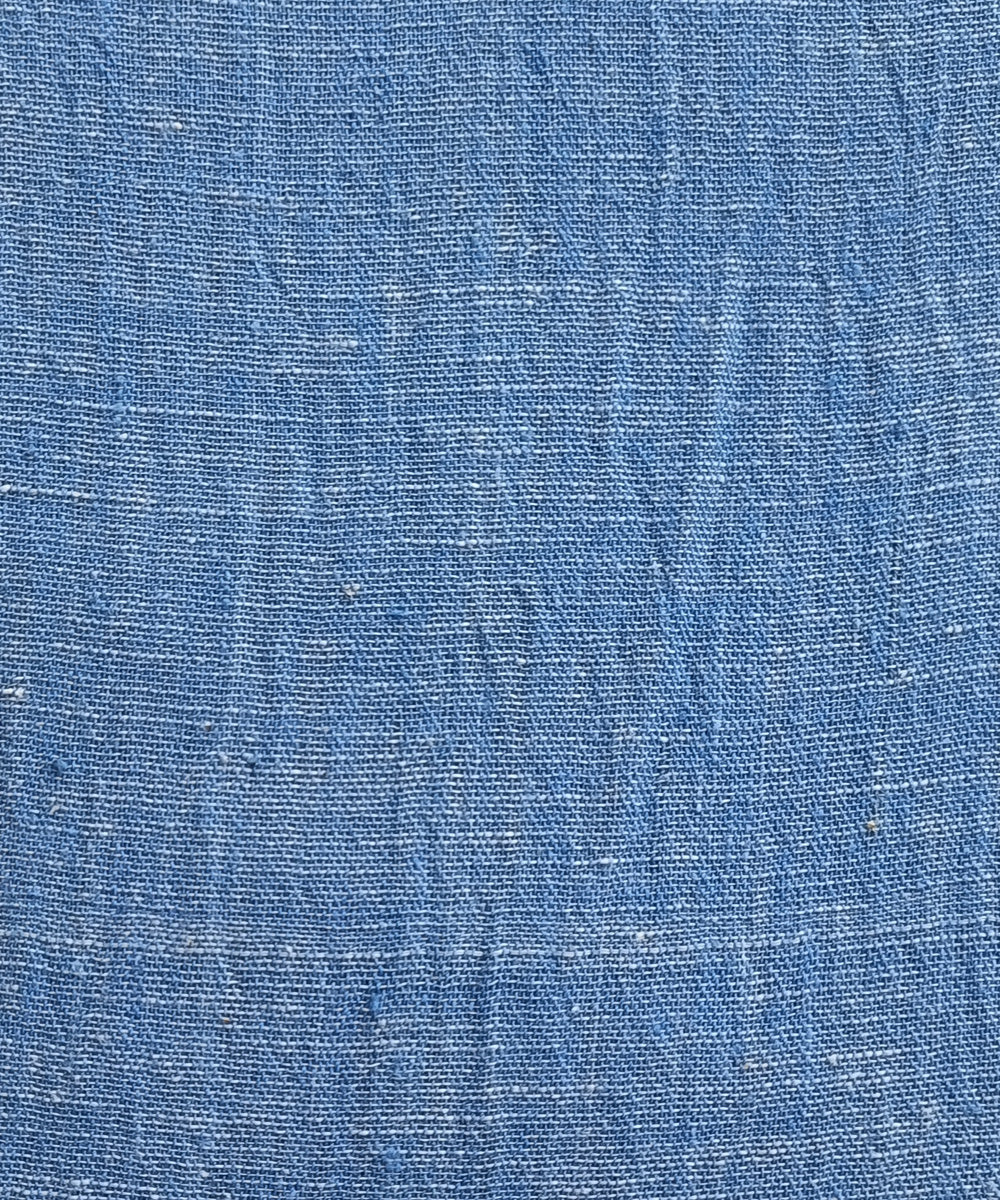 2.5m Blue handspun handloom cotton kurta material