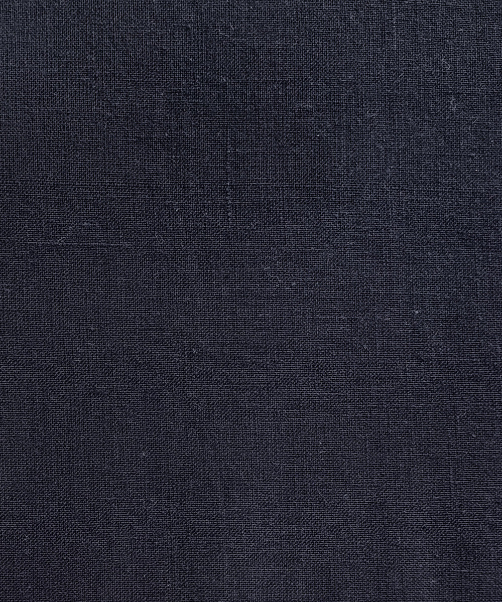 2.5m Black handspun handloom cotton kurta material