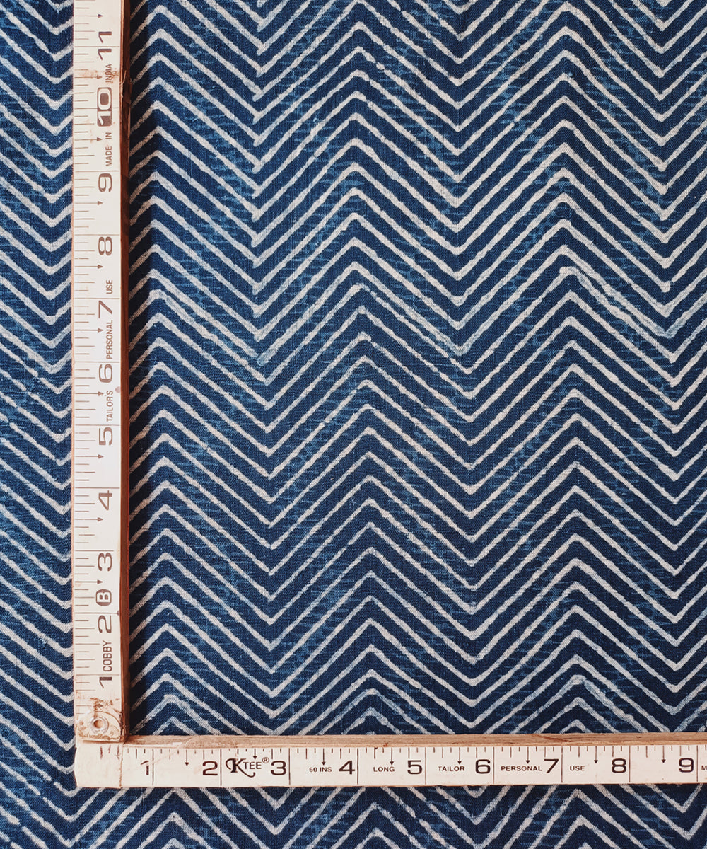 2.5m Indigo dye handspun handwoven cotton dabu print kurta material