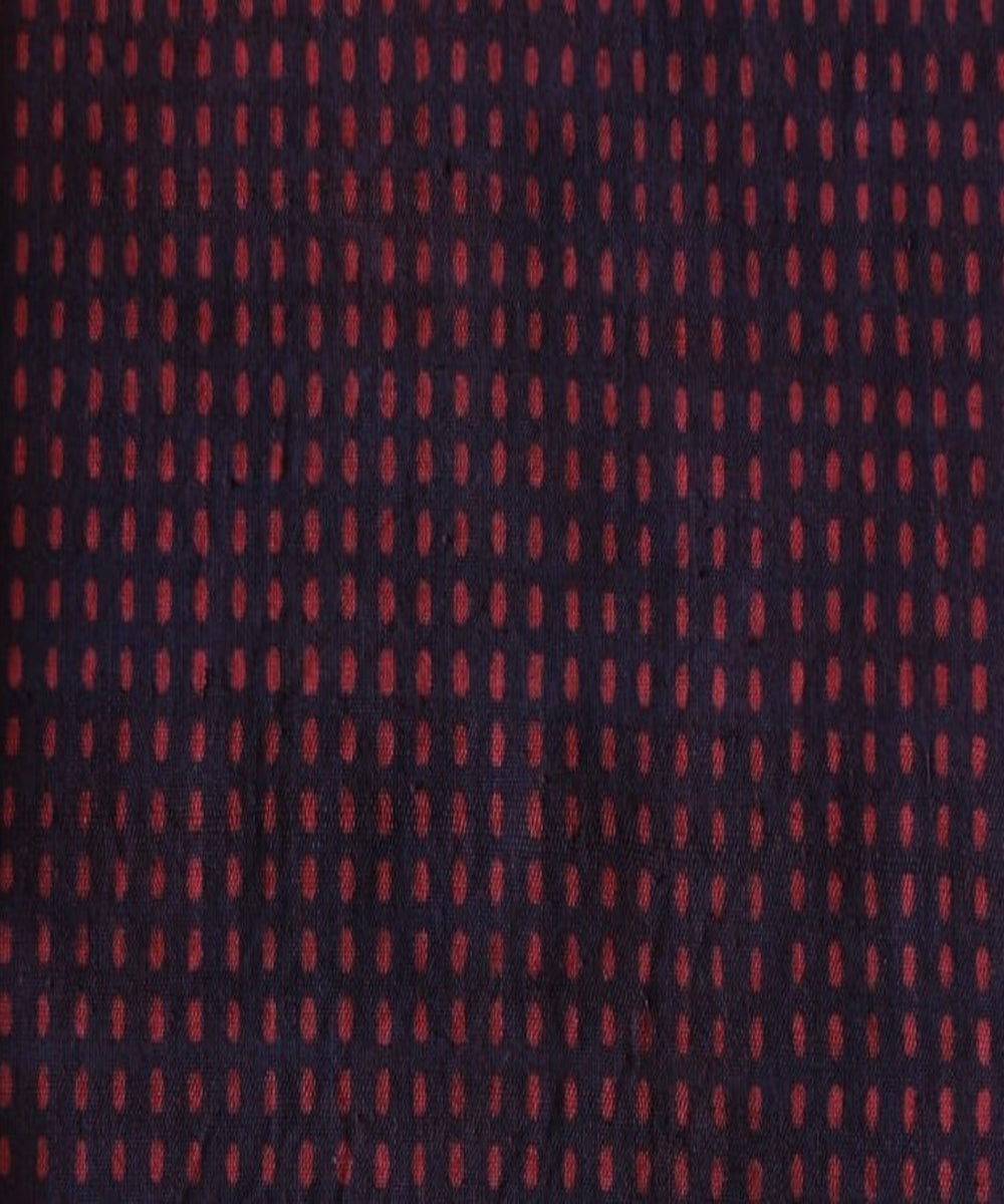 2.5m Purple red handspun hand woven cotton dabu print kurta material