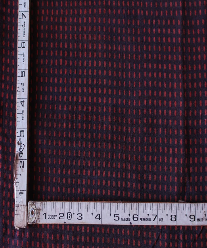 2.5m Purple red handspun hand woven cotton dabu print kurta material