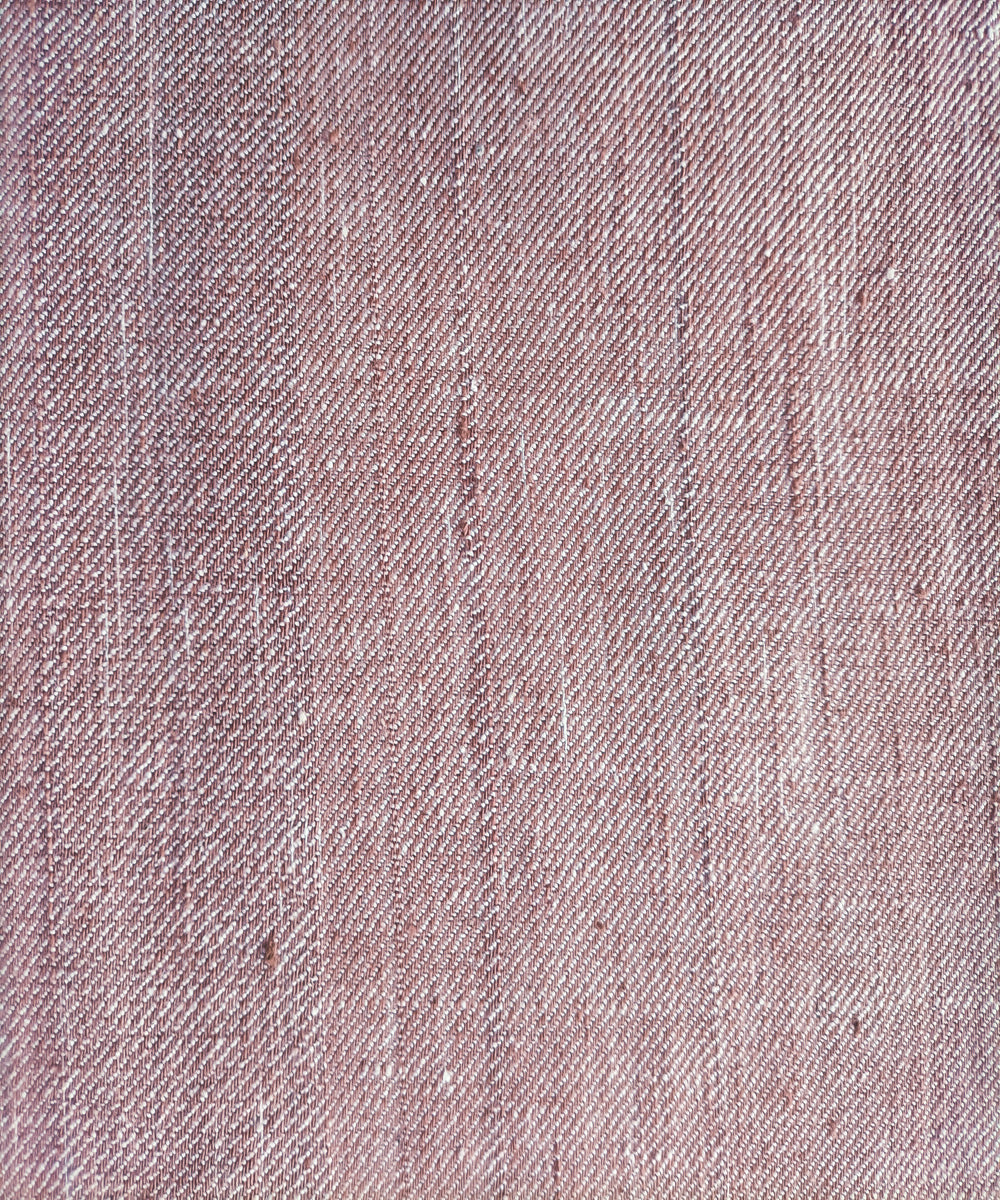 2.5m Pink white twill weave handspun handwoven cotton kurta material