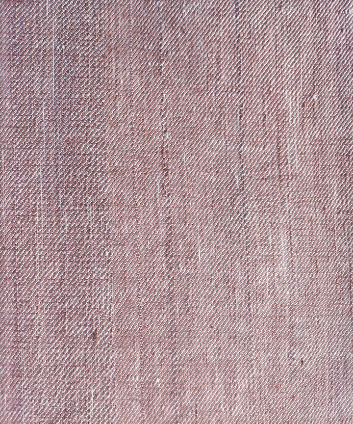 2.5m Pink white twill weave handspun handwoven cotton kurta material