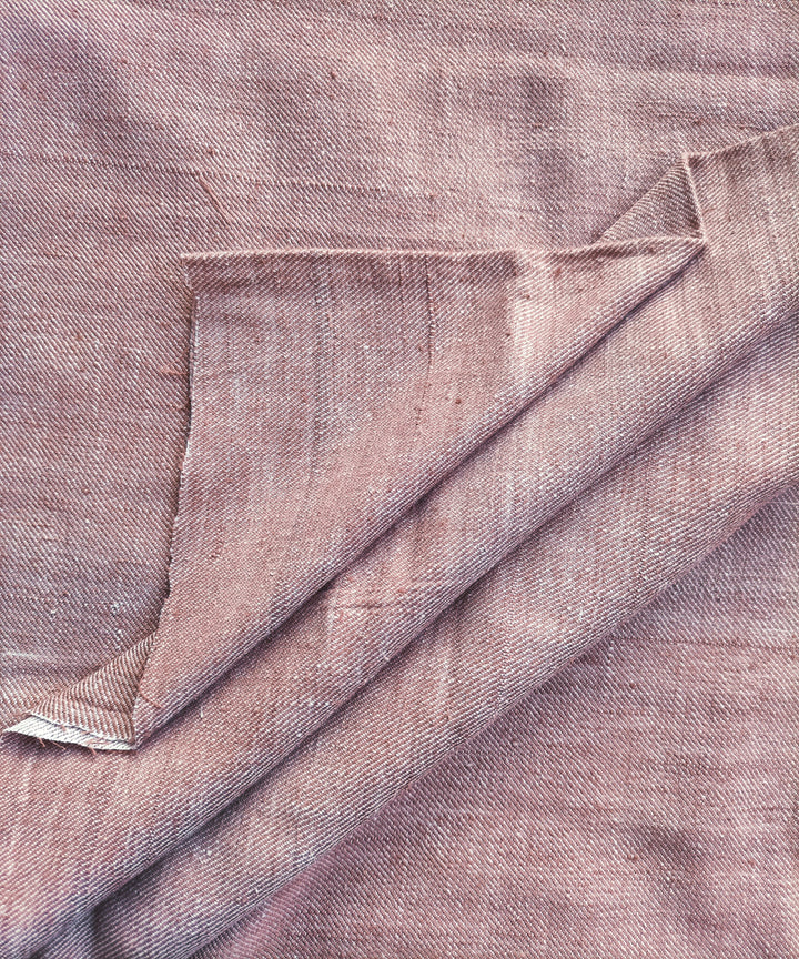 2.5m Pink white twill weave handspun handwoven cotton kurta material
