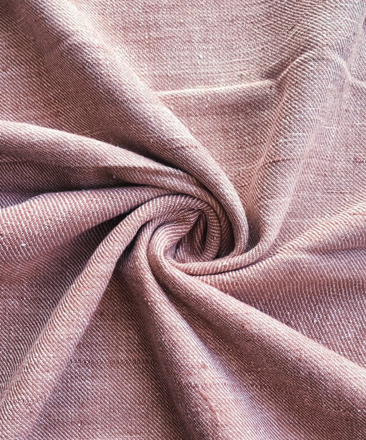 2.5m Pink white twill weave handspun handwoven cotton kurta material