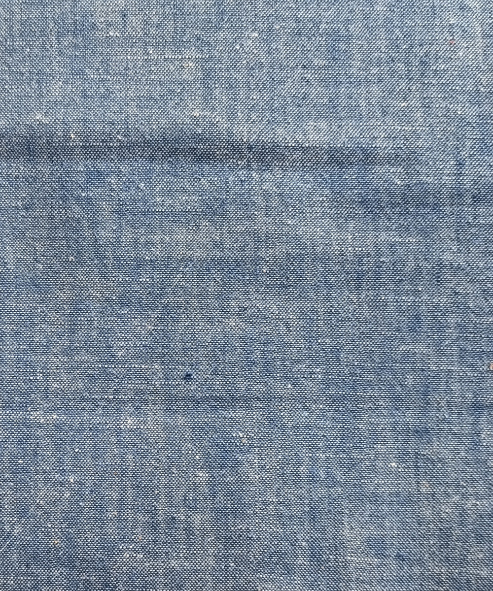 2.5m Light blue white handspun handloom cotton kurta material