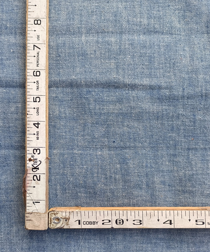 2.5m Light blue white handspun handloom cotton kurta material