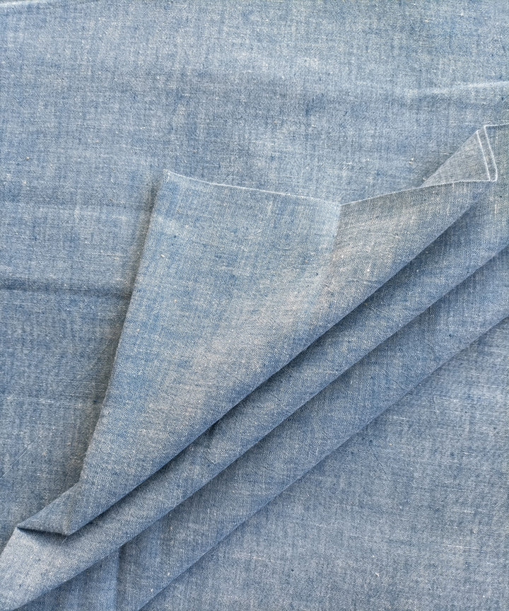 2.5m Light blue white handspun handloom cotton kurta material
